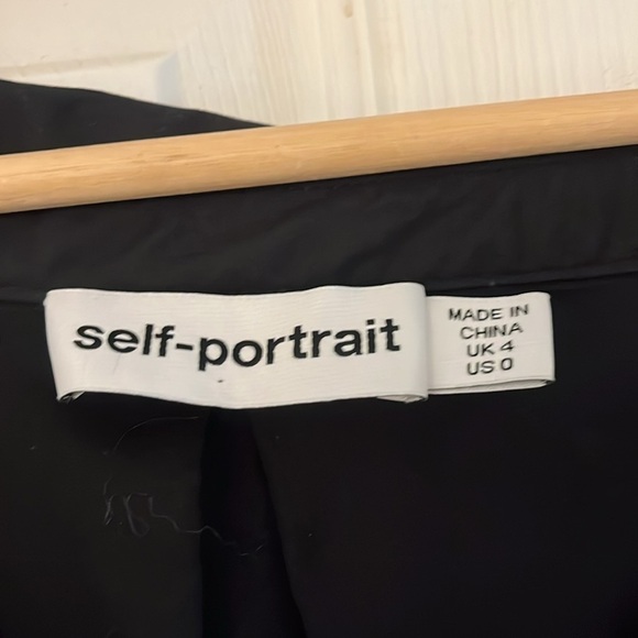 Self-Portrait Black One-Shoulder Mini Dress – Size 4 - Picture 8 of 13